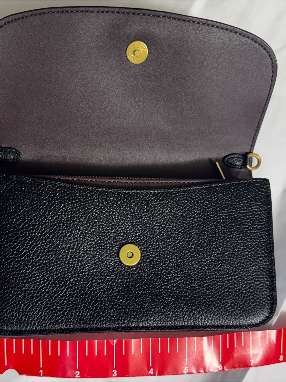 Coach Brown Pebbled Leather Crossbody with Gold 'C' Hardware - Picture 3 of 8